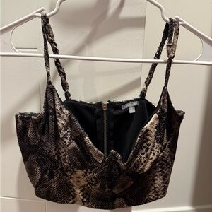 Snake Skin Bustier Tank Top